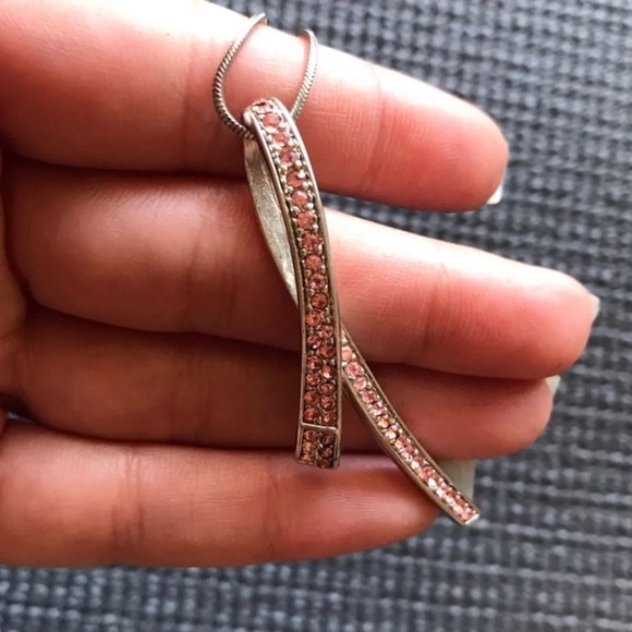 🎀 Breast Cancer Ribbon Necklace 🎀 - Picture 2 of 6